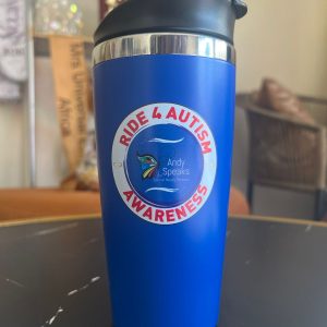 Ride for Autism: Blue Thermal Flask for Hydration on the Go