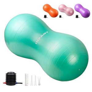 INPANY Peanut Ball - Anti Burst Exercise Ball for Labor Birthing, Physical Therapy for Kids, Core Strength, Flexible Seating, Home & Gym Fintness, Sensory Chair Wiggle Seat for...